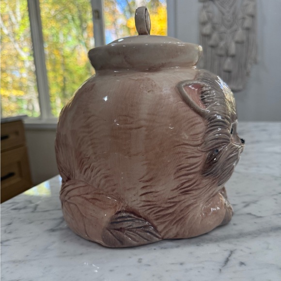 ❤️SOLD❤️ Vintage Cookie Jar 1960s Realistic Cat Treasure Craft RARE Mid Century - Picture 3 of 10